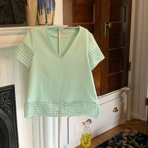 Marie Oliver light‎ green top. Worn once. 258 retail